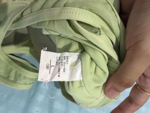 361 degree padded sage green Sports Bra