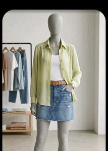 Sheer green shirt