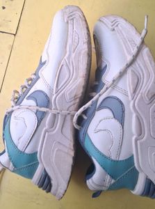Casual White &amp; Blue Sneakers