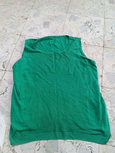 combo of 2 Floral &amp; Green Ribbed tank top