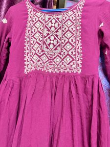 Embroidered Purple Kurta