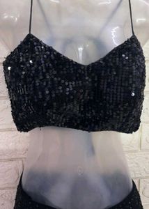 Stunning Black Sequin Lehenga Choli
