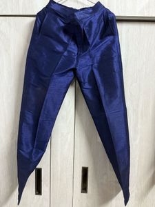 Men's Royal Blue &amp; Gold Rajwadi Kurta Jacket Set