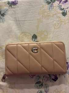 Coach Quilted Zip Around Wallet