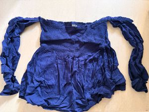 Blue off-shoulder top