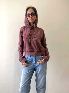 Maroon Oversized Hoodie