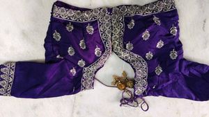 Beautiful Purple Embroidered Saree