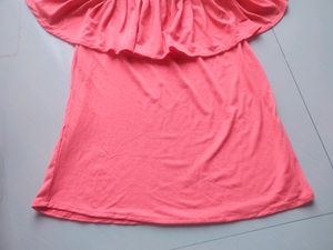Unused Peach Off Shoulder Top