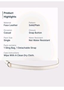 Iykyk White Bamboo Handle Sling Bag
