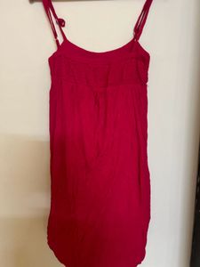 Vibrant Red Spaghetti Strap Mini Dress