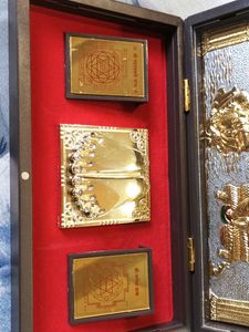 Antique Golden Lakshmi &amp; Shri Yantra Box Set