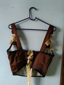 Brown Satin Blouse