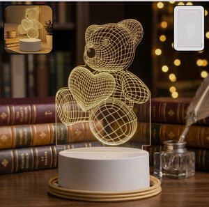 3D daddy bear led lamp