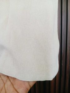 Beige Knit T-Shirt