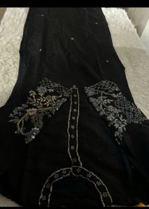 Elegant Black Kurta Set with Embellishments