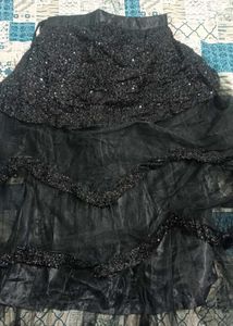 Stunning Black Sequined Lehenga Choli