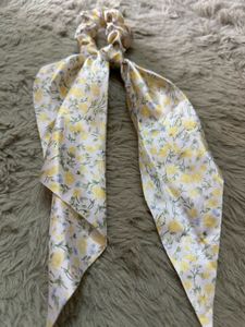 new floral hair scrunchie with bow