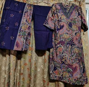 Elegant Paisley Print Kurta Set