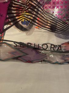 Clear Tote Bag with Colorful Geometric Print