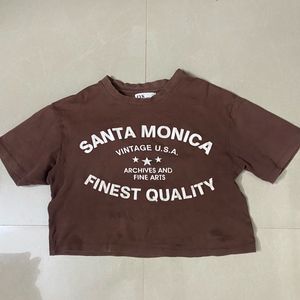 Santa Monica Graphic Crop Top