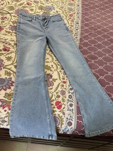 Light Wash Flared Jeans