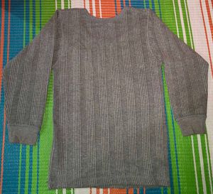 Men's Grey Thermal Long Sleeve Shirt