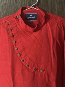 Red Grand Men's Kurta