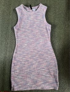 Ribbed Knit Sleeveless Mini Dress