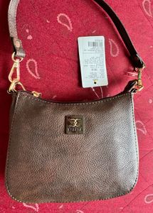 Stylish Brown Textured Clutch Bag