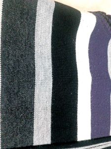 Striped Sleeveless Hooded Sweater Vest