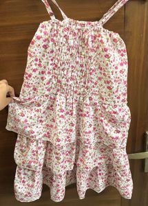 Cute Floral Tiered Mini Dress