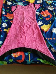 Embroidered Pink Summer Dress