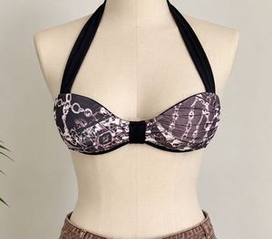 Stylish Bikini Top with Unique Print