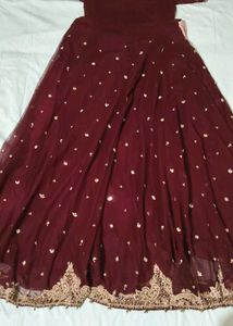 Maroon Silk Blend Blouse