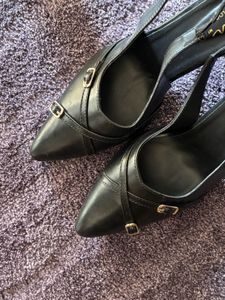 black slingback heels