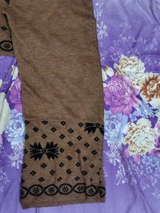 Brown Printed Kurta and Palazzo Set with dupatta