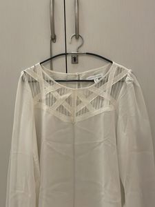 FOREVER NEW Sheer White Blouse