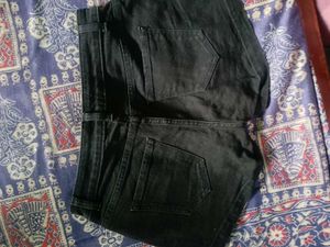 Black Denim Shorts