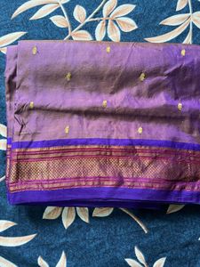 Purple Silk Paithani Saree with Blouse