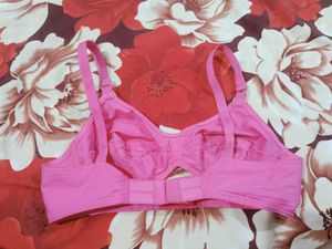 Comfortable Pink Cotton Bra