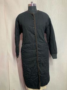 Long Black Quilted Coat lenth 38