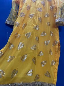 Yellow gharara suit for haldi special