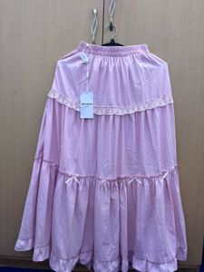 Pink Tiered Midi Dress