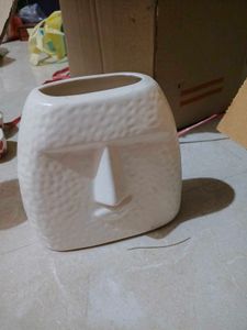 Unique Face Design Ceramic Planter