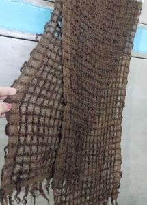Brown Checkered Scarf