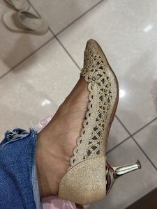 Party Wear Golden Heels