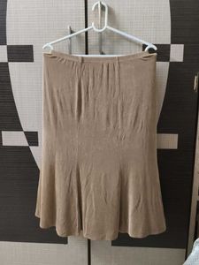Combo " Glitter Top &amp; Beige Skirt"