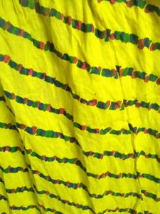 Green Striped Ethnic Skirt