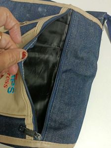 Denim Waist Bag with "AMPS express"