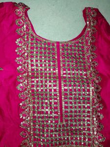 Elegant Pink Kurta with premium heavy dupatta